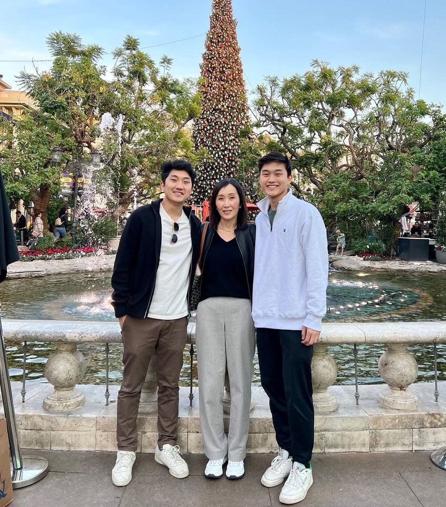 Daniel Dae Kim's sons Jackson and Zander with their mom Mia
