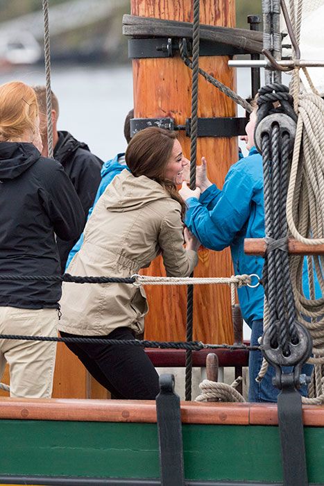 Kate Middleton sets sail