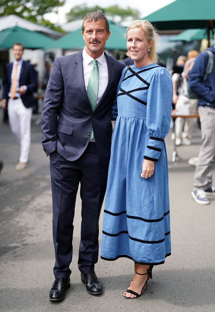 Bear Grylls and his wife Shara seen on day three of Wimbledon