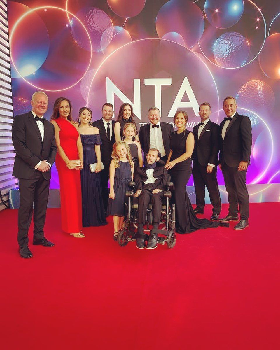 Sally Nugent on the NTAs red carpet with Rob Burrow and his family 