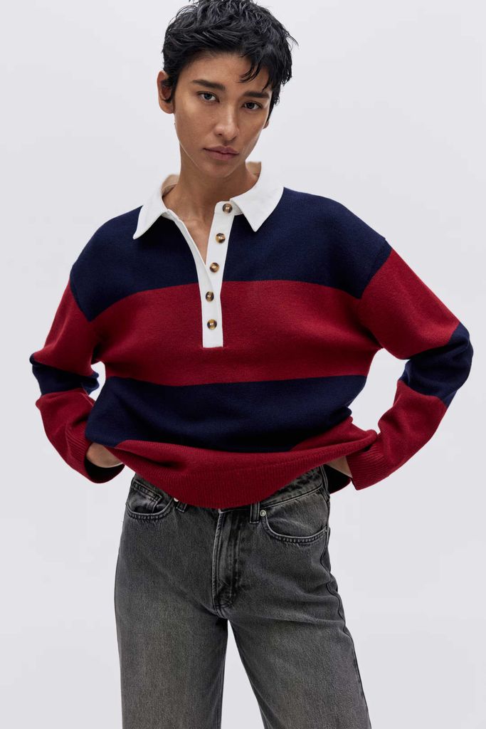 H&M Knitted Rugby Top