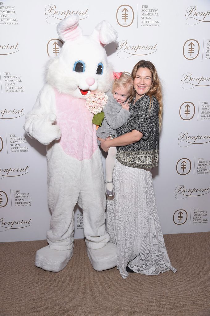 Drew Barrymore and daughter Frankie Barrymore Kopelman attend the 2017 Society Of MSK Bunny Hop at 583 Park Avenue on March 7, 2017 in New York City