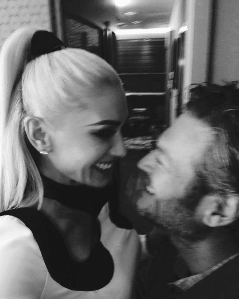 Blake Shelton and Gwen Stefani pictured in a birthday tribute by the former shared on Instagram