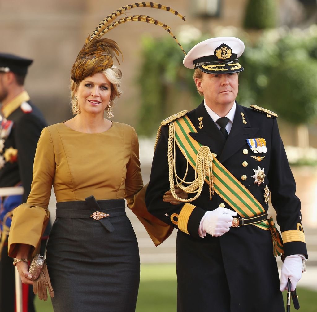 Maxima of the Netherlands and Willem Alexander of the Netherlands attend the wedding ceremony of Prince Guillaume Of Luxembourg and Princess Stephanie of Luxembourg 