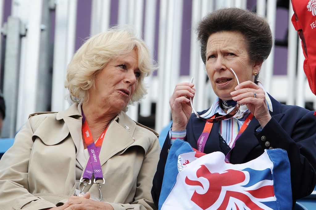 Princess Anne and Queen Camilla getting into the Olympic spirit