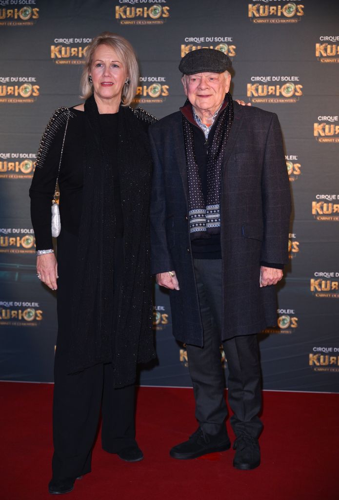 Gill Hinchcliffe and David Jason attend the European Premiere of Cirque du Soleil's "Kurios: Cabinet Of Curiosities" at Royal Albert Hall on January 18, 2023 in London, England
