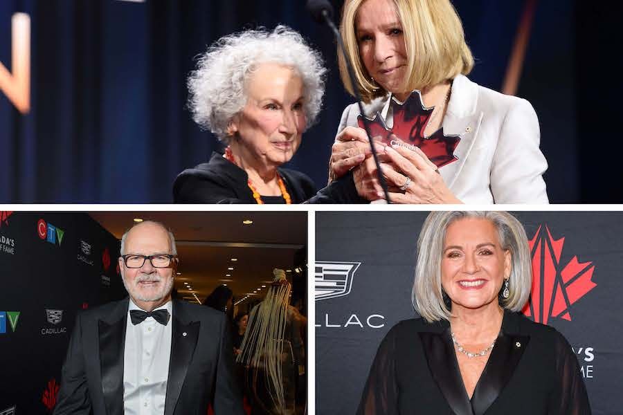 Margaret Atwood, Heather Reisman, Peter Mansbridge and Lisa Laflamme at the Canada's Walk of Fame gala