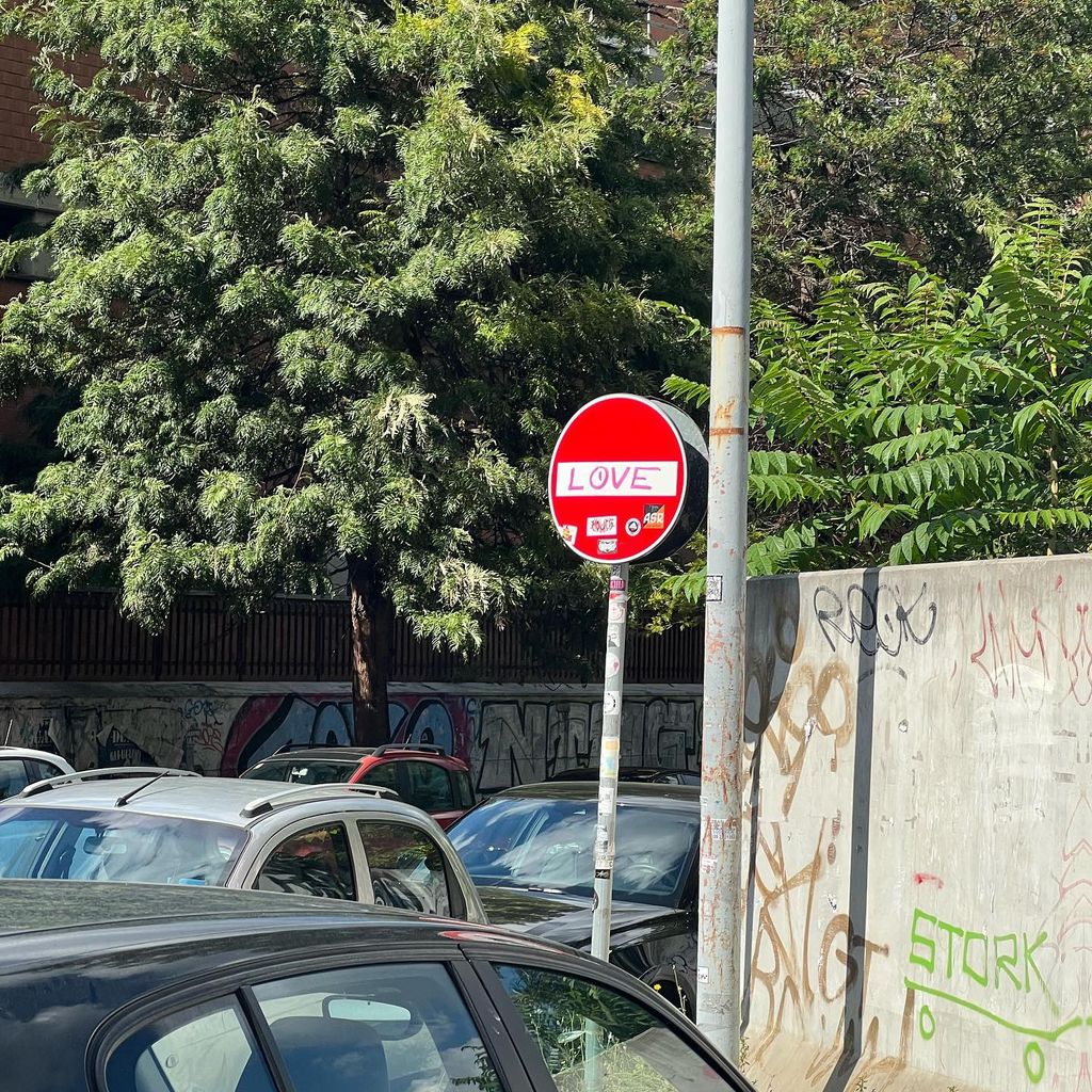 A stop sign in Rome