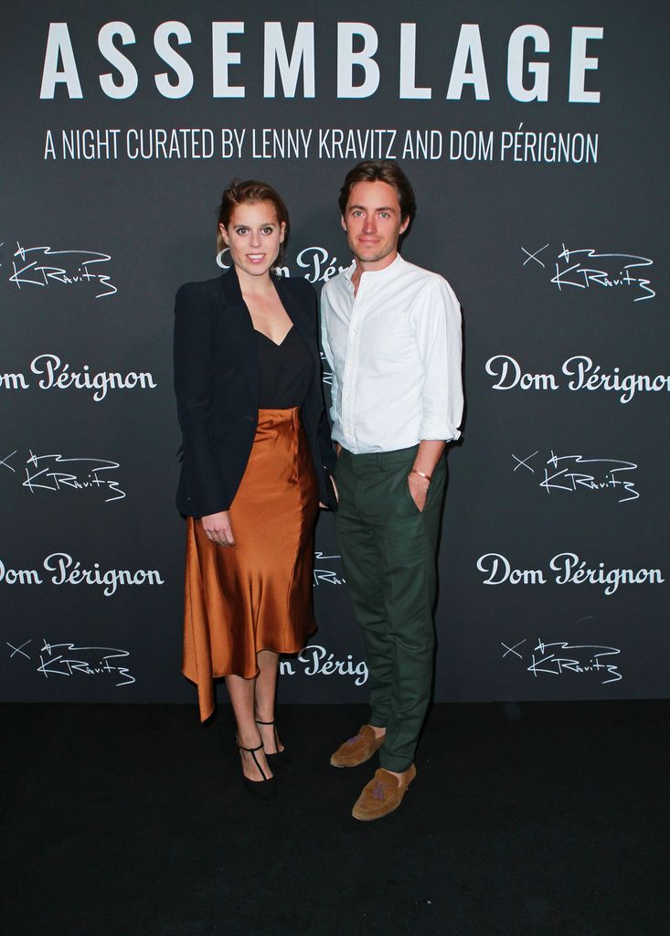 Princess Beatrice of York and Edoardo Mapelli Mozzi attend the Lenny Kravitz & Dom Perignon 'Assemblage' exhibition, the launch Of Lenny Kravitz' UK Photography Exhibition, on July 10, 2019 in London, England. 