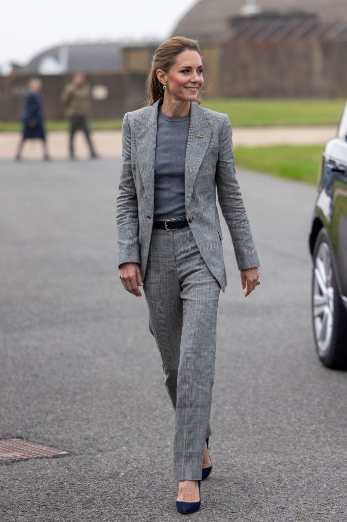 Catherine, Princess of Wales in grey check suit