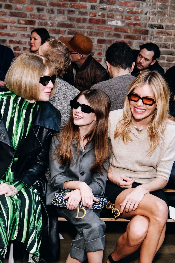 Anna Wintour, Marlowe Sturridge and Sienna Miller in the front row at Proenza Schouler Fall 2023 Ready To Wear Fashion Show