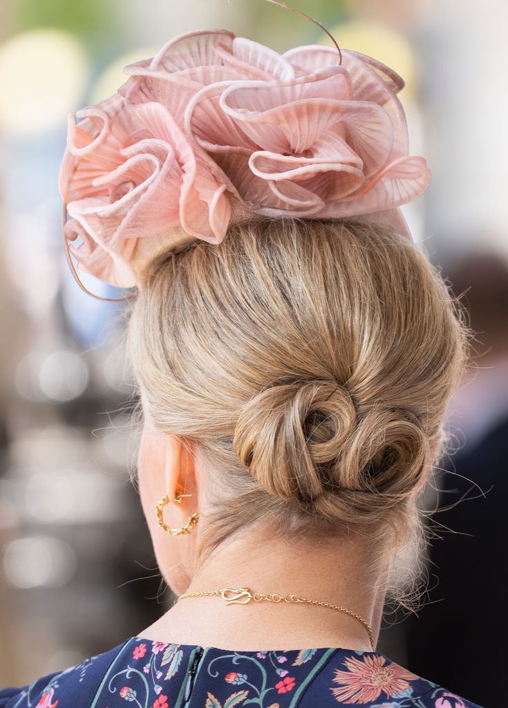 duchess sophie's blonde hair in twisted chignon 