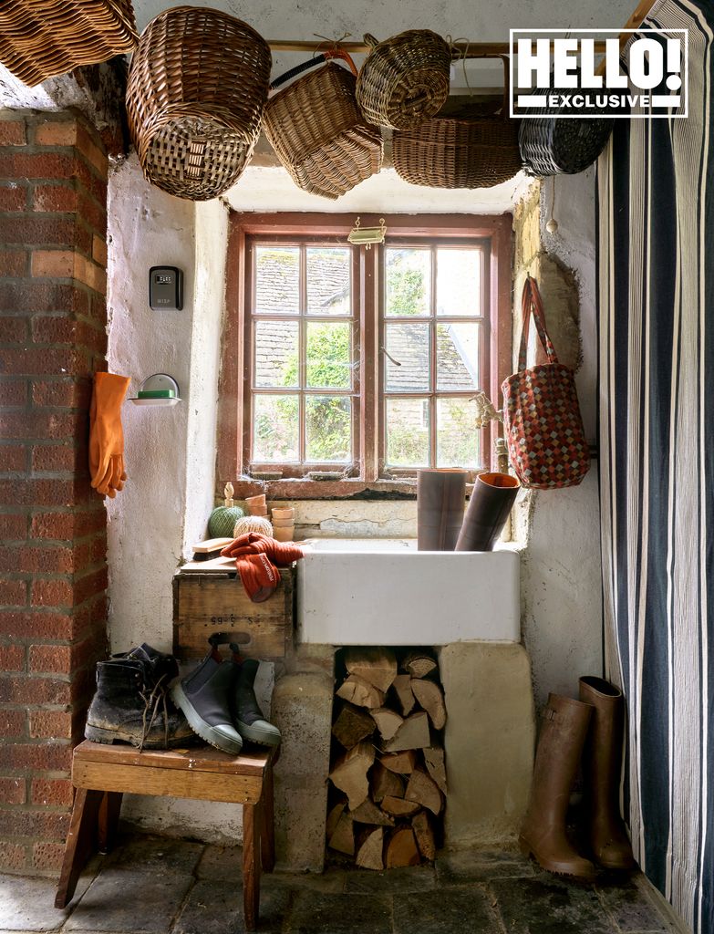 Penelope Chilvers' rustic outhouse at Cotswolds home