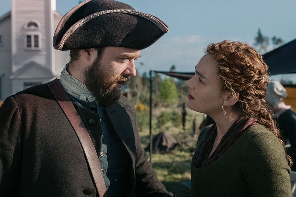 Brianna and Roger in Outlander