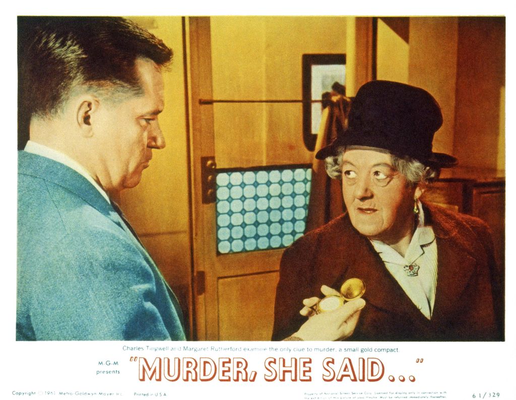 Charles Tingwell and Margaret Rutherford in murder she said 