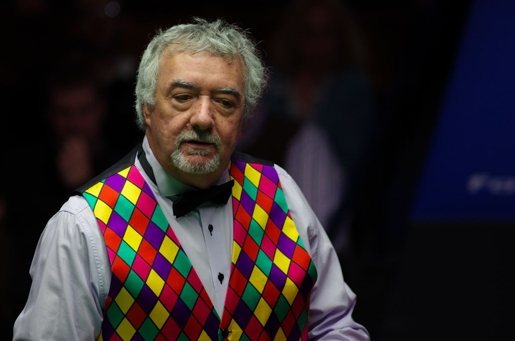 John Virgo wearing a multicoloured waistcoat