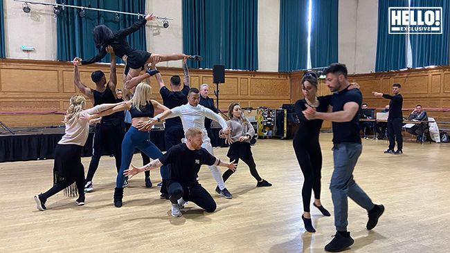 strictly stars rehearsing