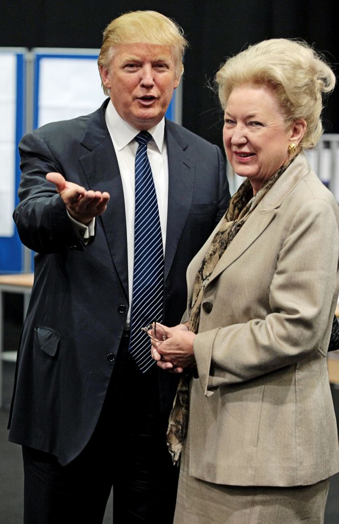 US property tycoon Donald Trump (L) is pictured with his sister Maryanne Trump Barry 