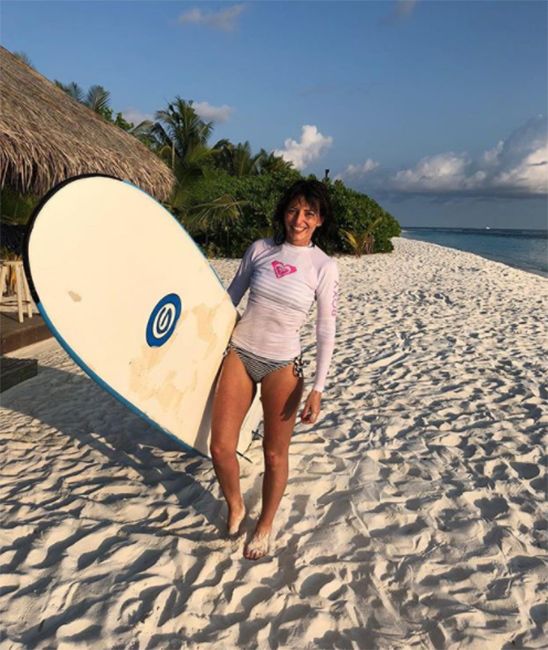 davina mccall surfing in maldives instagram