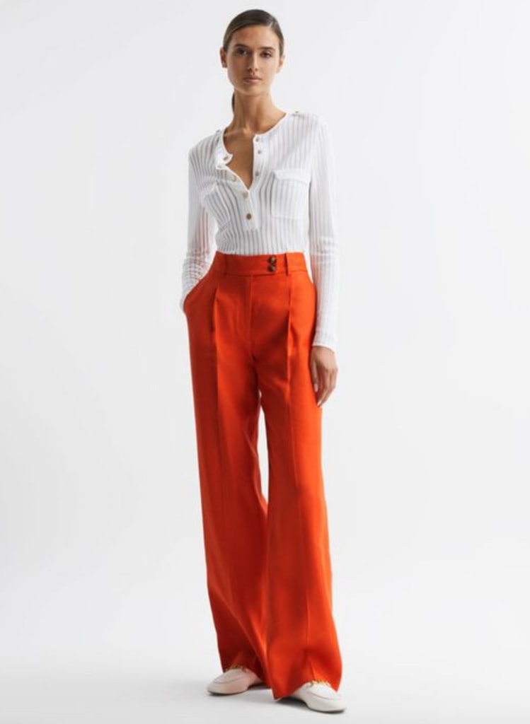 Reiss orange trousers