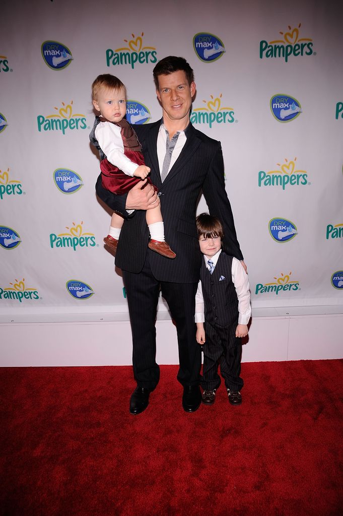 Actor Eric Mabius with sons Rylan Jaxson and Maxfield Eliot