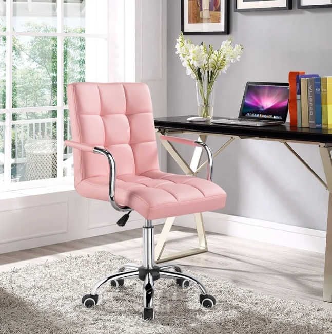 best home office chairs stylish pink