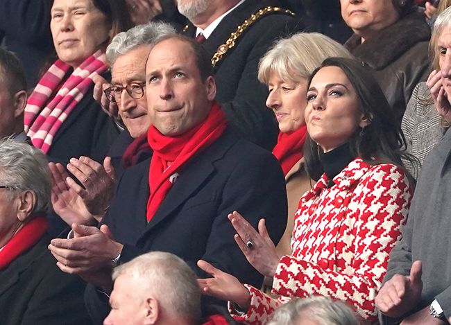 Prince William and Kate Middleton gurning