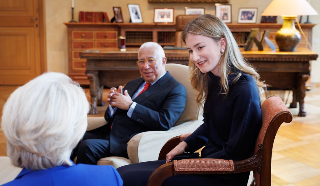 European Commission president Ursula Von der Leyen speaking with the Crown Princess