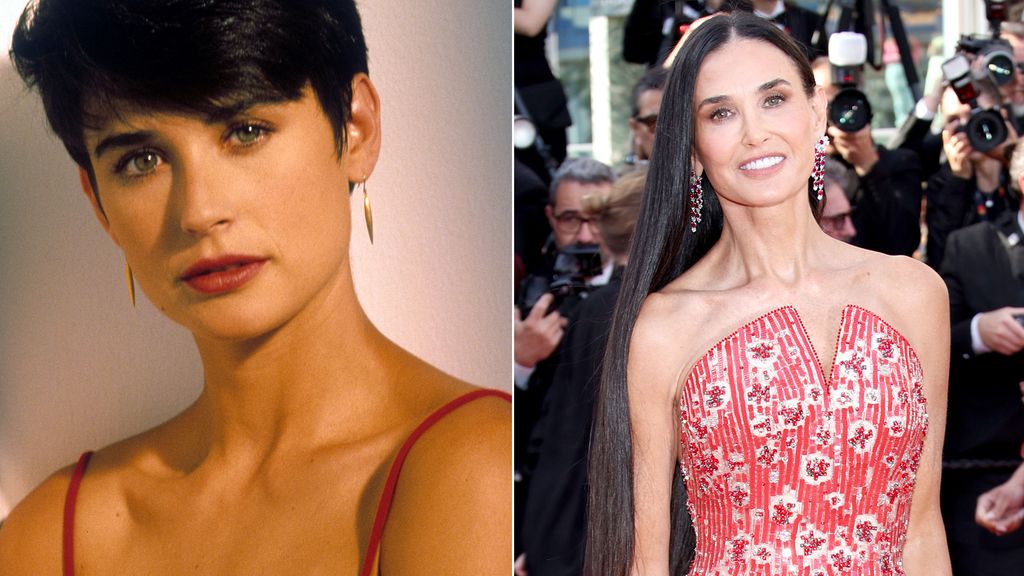 young demi moore with demi moore today