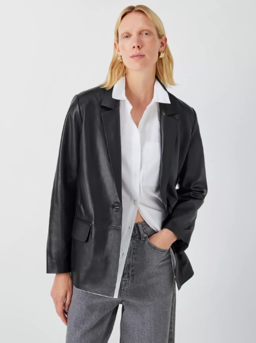 John Lewis leather blazer