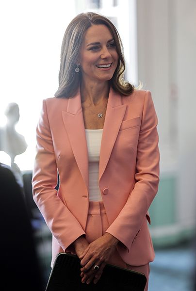 kate middleton pink suit roundtable