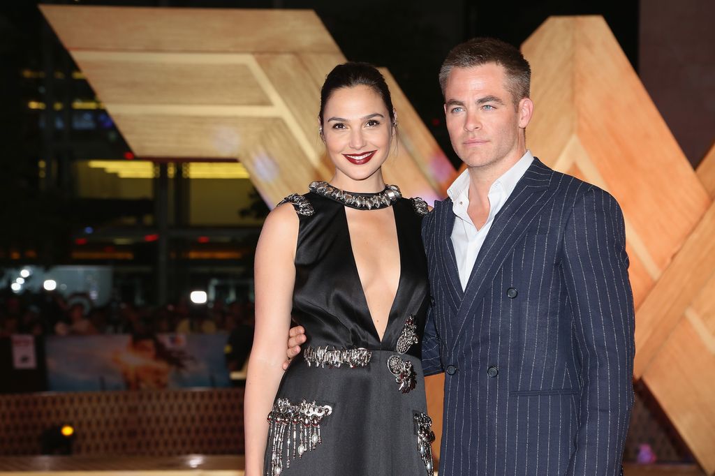 Actress Gal Gadot and actor Chris Pine attend the "Wonder Woman" Mexico City premiere at Parque Toreo on May 27, 2017 in Mexico City, Mexico
