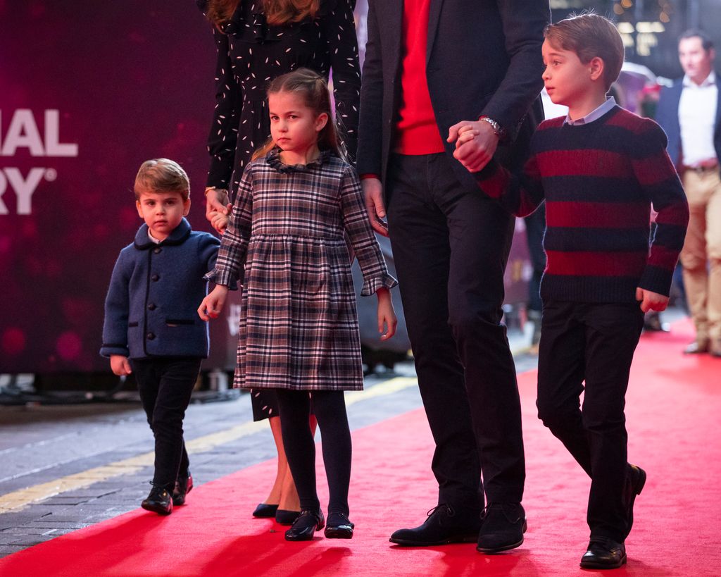 George, Charlotte and Louis attend a Christmas panto in 2020