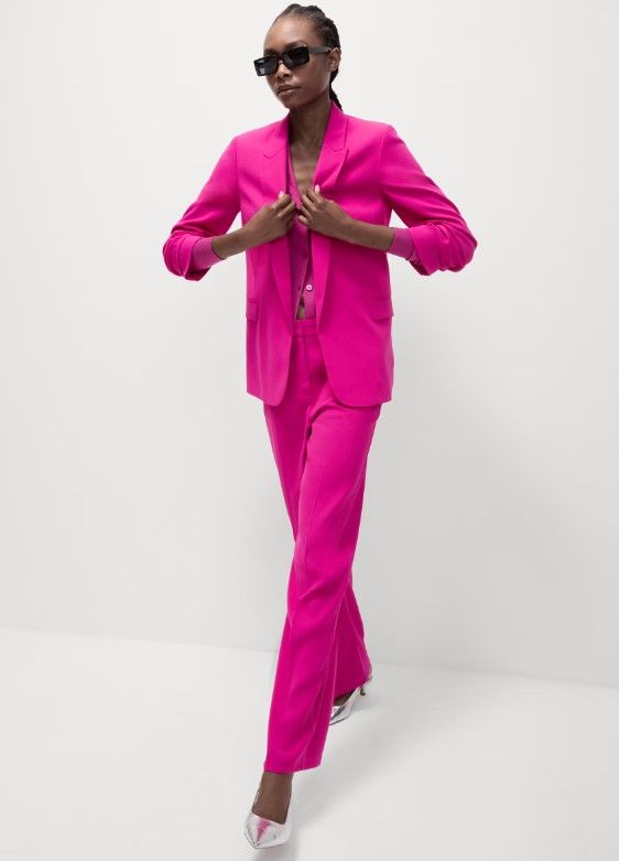 marks and spencer pink suit 