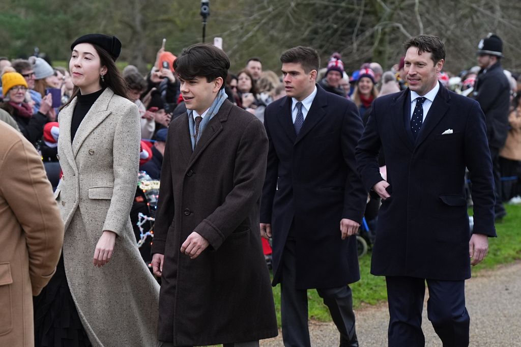 royals walking to church on Christmas Day