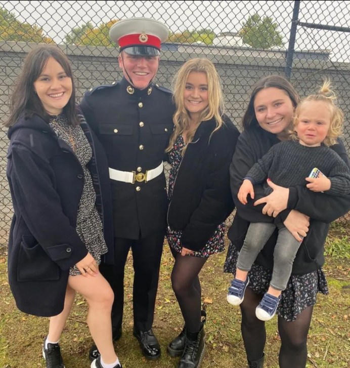 five ramsay kids with jack in military uniform