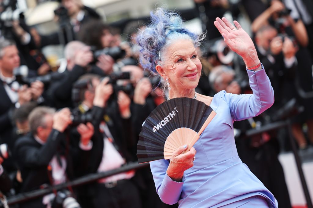 Helen Mirren attended the "Jeanne du Barry" Screening & opening ceremony red carpet at the 76th annual Cannes film festival at Palais des Festivals 