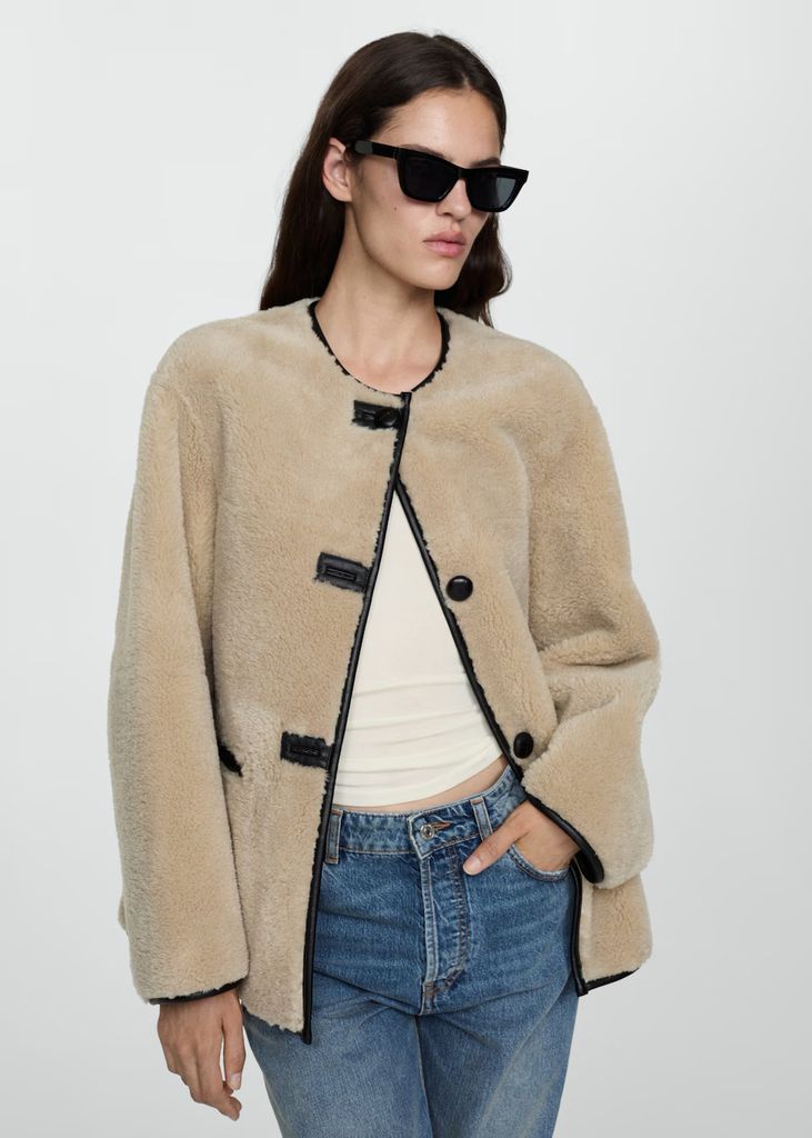 Mango faux fur coat