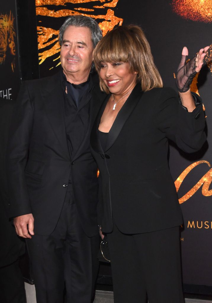 Tina Turner and Erwin Bach attend the opening night of 'Tina' the Tina Turner musical, 2018 in London. 