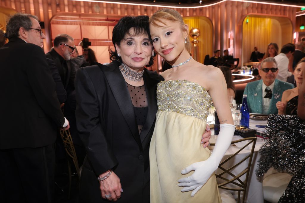 Joan Grande, Ariana Grande during the 82nd Annual Golden Globes held at The Beverly Hilton on January 05, 2025 in Beverly Hills, California