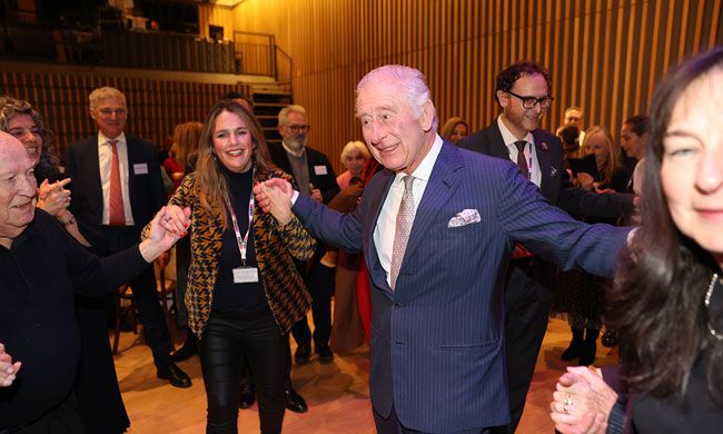 King Charles dances at JW3 community centre in London