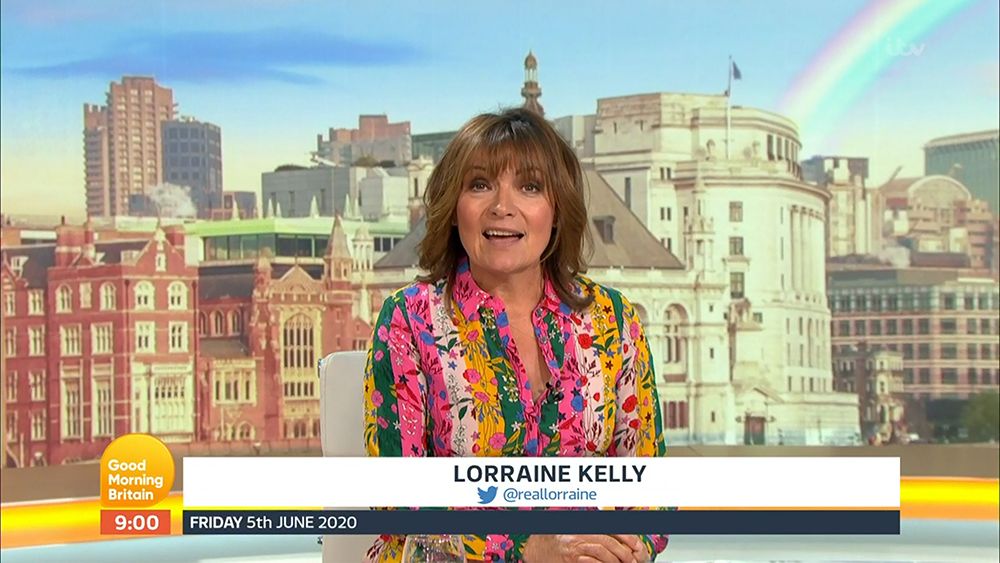 Lorraine Kelly on Good Morning Britain during the pandemic