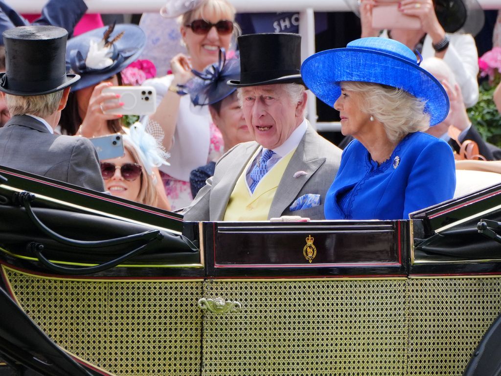 King Charles and Queen Camilla in carriage