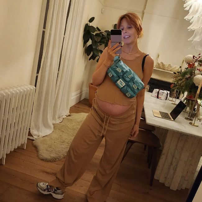 Stacey Dooley poses in mirror selfie showing off baby bump