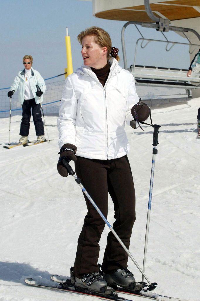 The Duchess of Edinbrugh skiing in Meribel in 2005