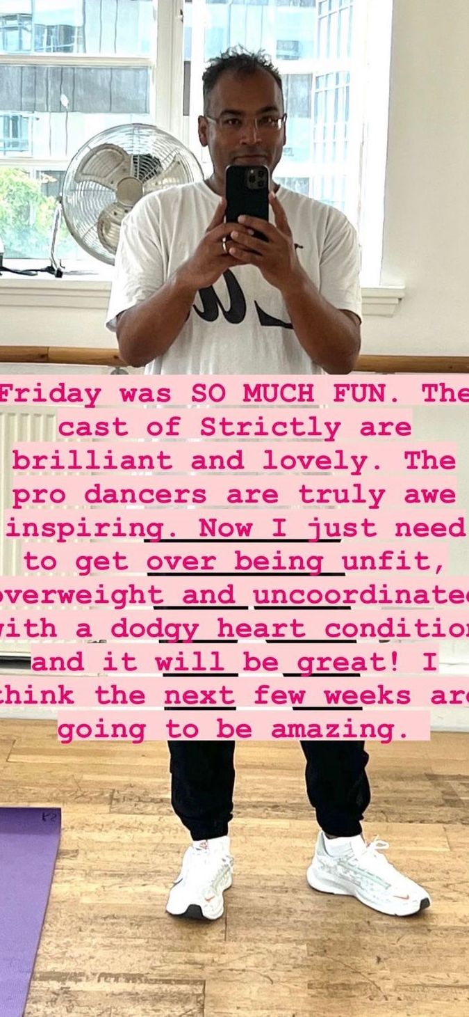 Krishnan Guru-Murthy opens up about heart condition in mirror selfie during Strictly rehearsals