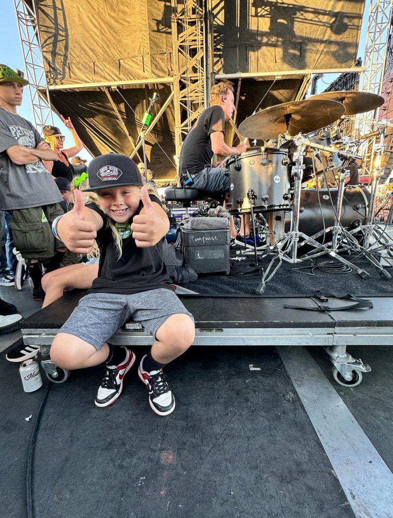 Photo shared by Pink's husband Carey Hart on Instagram October 2024 of their son Jameson during his first ever punk rock show