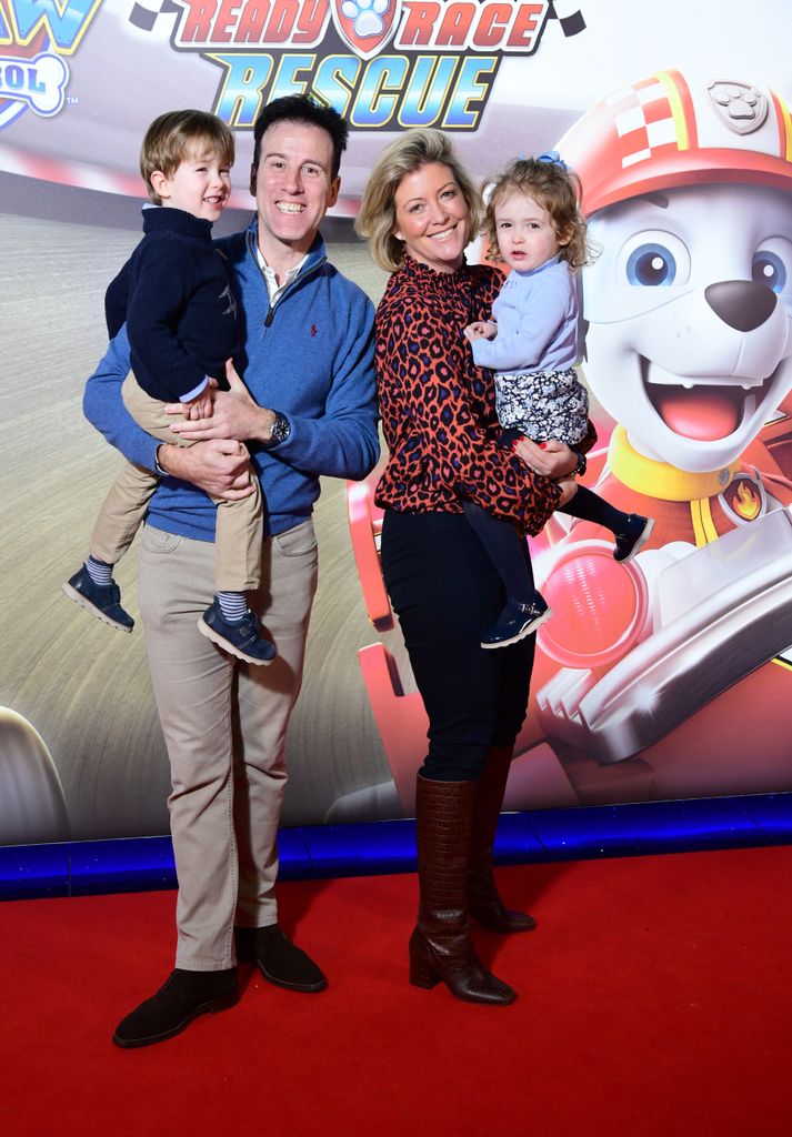Anton and Hannah du Beke with George and Henrietta on red carpet