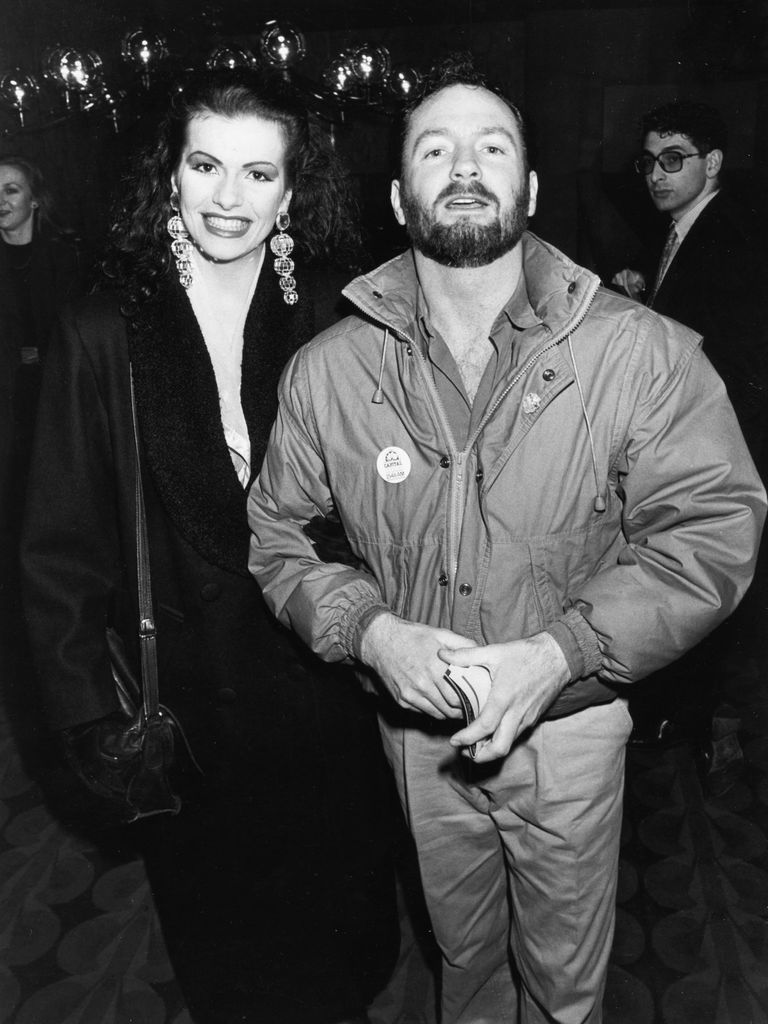 Cleo Rocos standing with Kenny Everett