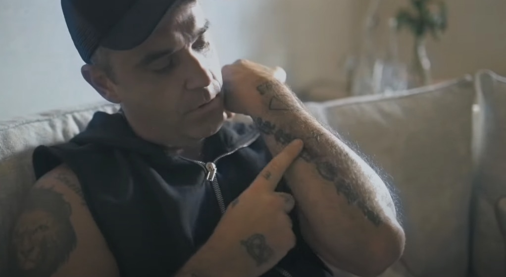 Robbie Williams' 'Mother I Love You' tattoo